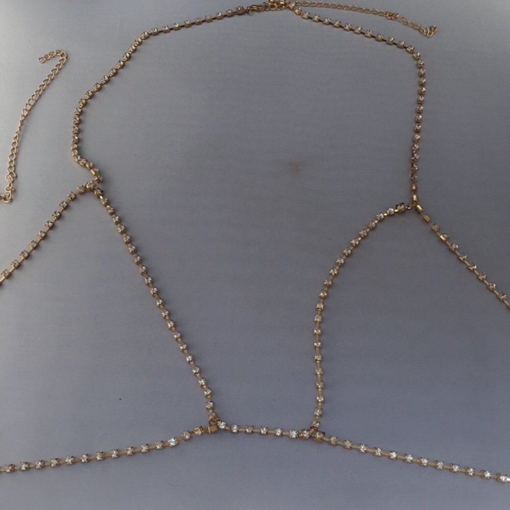 New! Rhinestone Body Chain - Picture 8 of 10